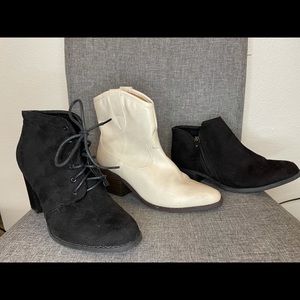 Women’s booties lot size 6.5 (3 pair)